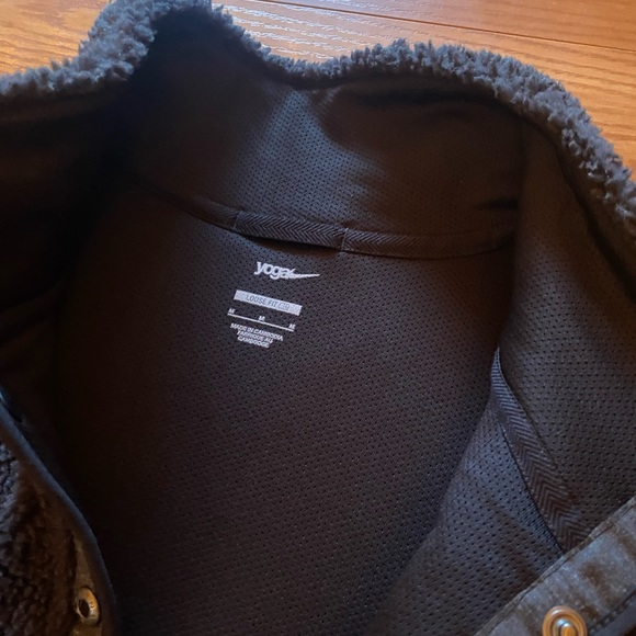 Nike Yoga Sherpa Anorak Pullover Half-Zip Jacket Men’s Medium Navy Blue - Picture 4 of 12